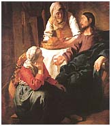 [Cristo en la casa de Marta y María de Jan Vermeer. 1654-55]