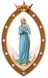 [Corona de las doce estrellas de la Virgen María. Estampa antigua]