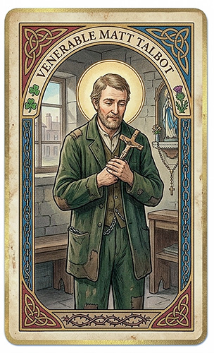 Estampa ilustrada del venerable Matt Talbot